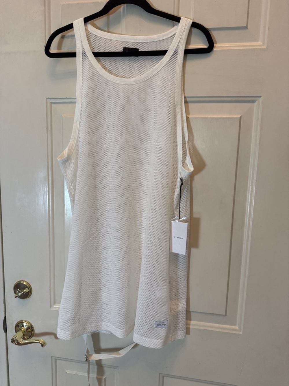 STAMPD White Mesh Tank Top